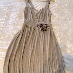 Anthropologie lavender gray dress with roses!